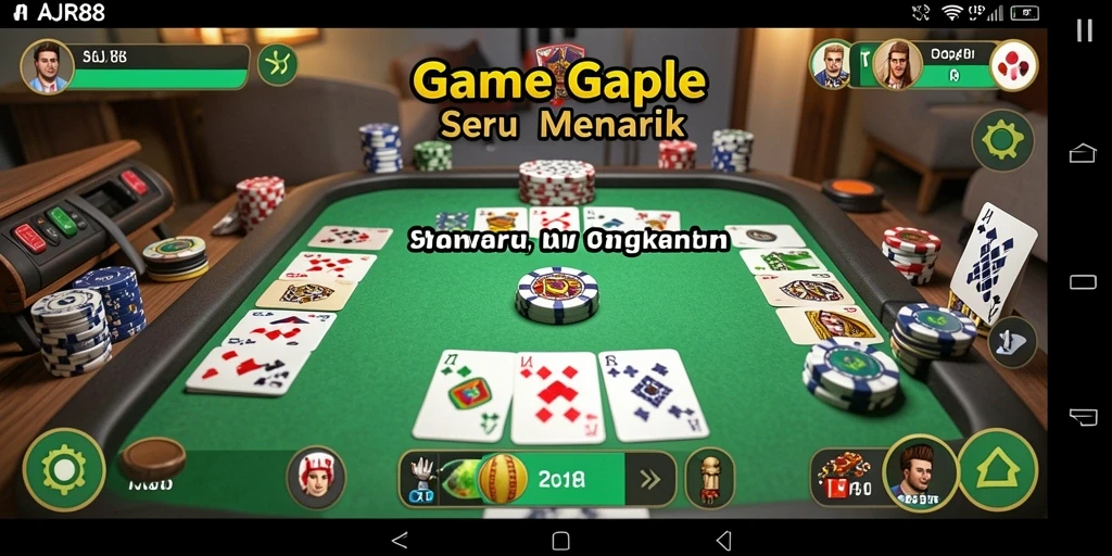 Tampilan screenshot AJR88 menampilkan gameplay Gaple yang menarik.