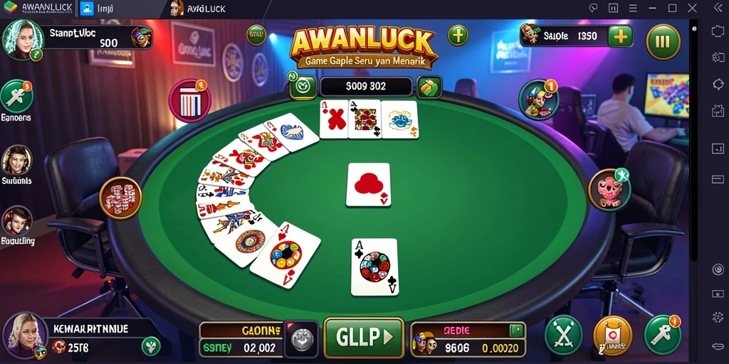 Tampilan gameplay seru AWANLUCK saat bermain Gaple.