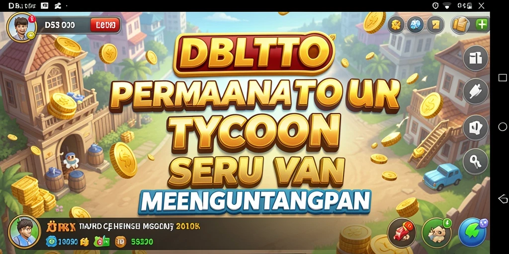 Tangkapan layar gameplay DBLTOTO menampilkan aksi membangun kerajaan bisnis.