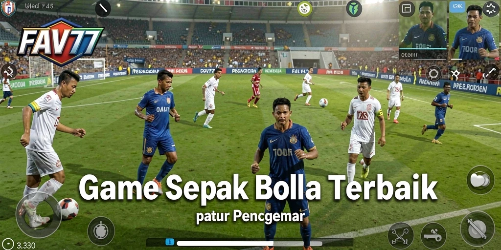 Tampilan gameplay seru dalam FAV77 saat kompetisi sepak bola.
