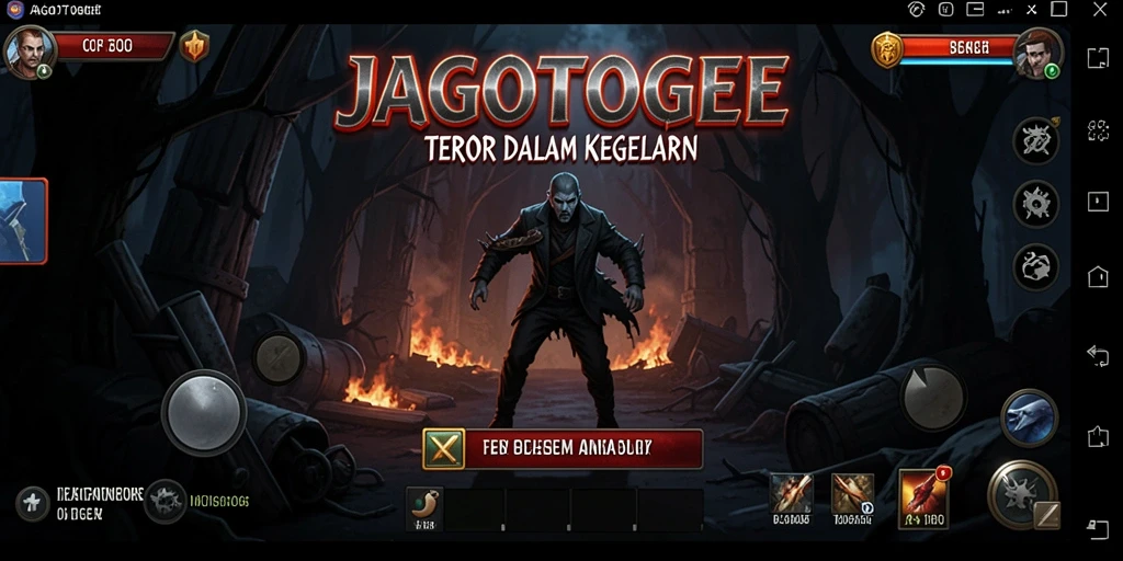 Tangkapan layar gameplay JAGOTOGEL menampilkan suasana kegelapan dan ketegangan.