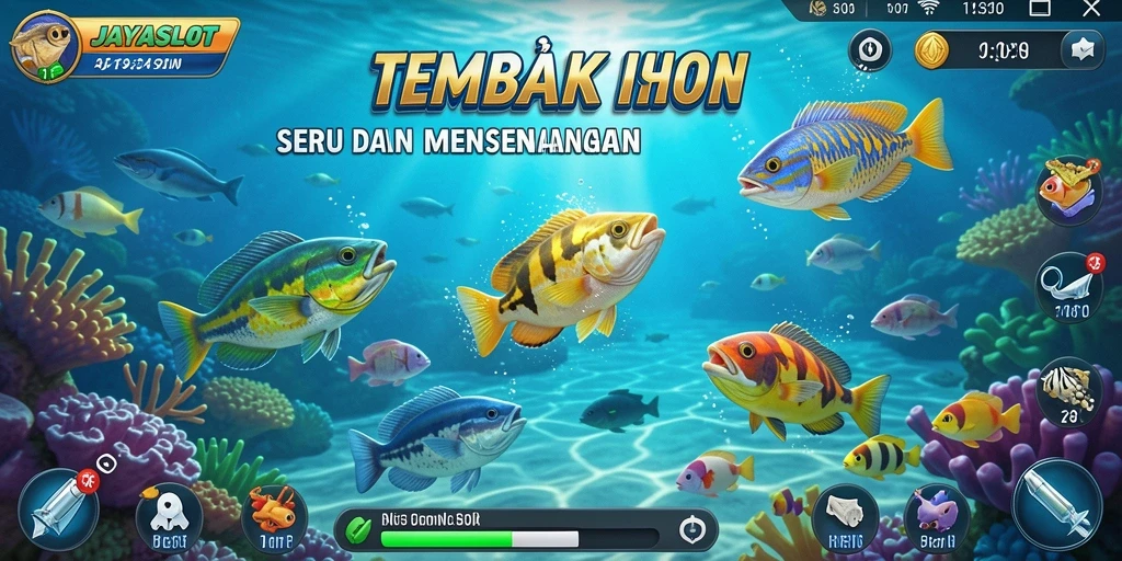 Tampilan gameplay seru JAYASLOT dengan aksi Tembak Ikan.