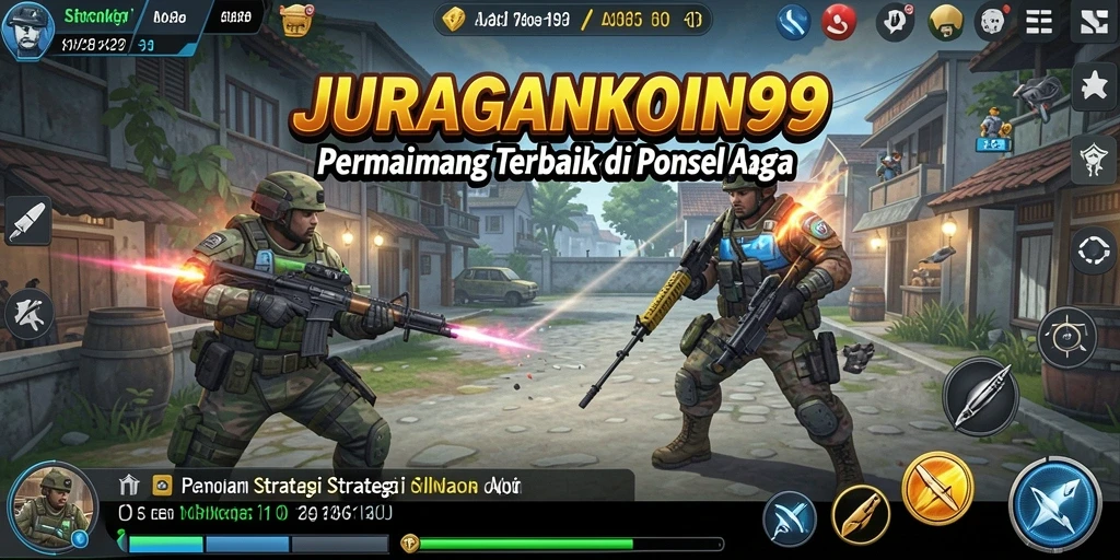 Tampilan gameplay JURAGANKOIN99 yang mendebarkan dalam strategi pertempuran.
