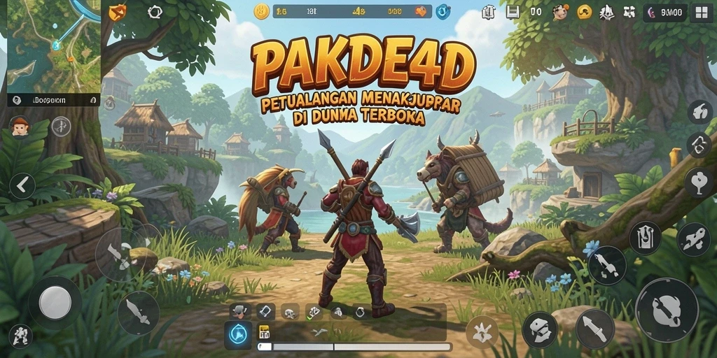 Gameplay PAKDE4D menampilkan karakter menjelajahi dunia terbuka yang penuh petualangan.