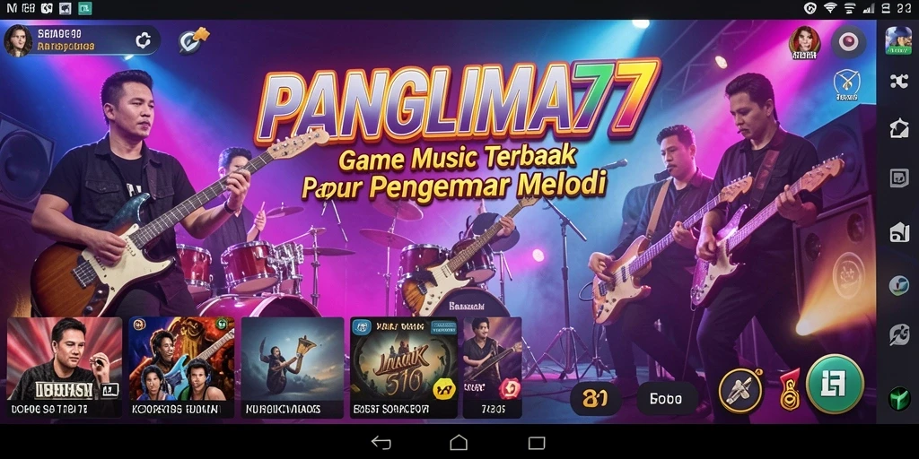 Screenshot gameplay PANGLIMA77 menampilkan aksi seru dalam permainan musik.