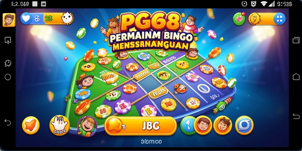 Tampilan gameplay Bingo PGG68 yang menarik dan penuh warna.