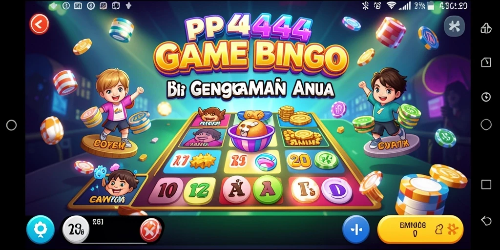 Tampilan gameplay seru dalam PP444 yang menampilkan momen-momen Bingo yang mendebarkan.