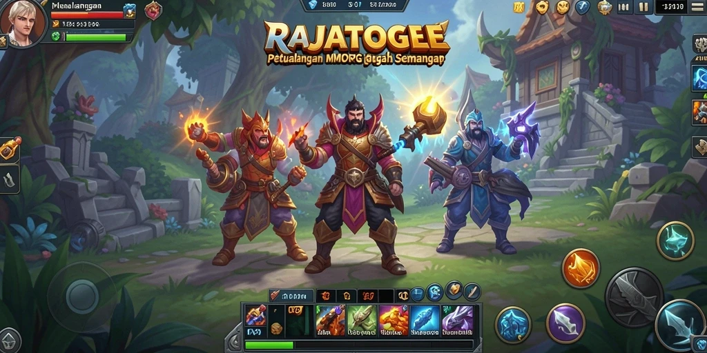 Tangkapan layar menampilkan aksi seru gameplay MMORPG RAJATOGEL.