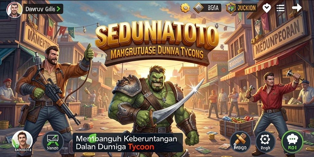 Screenshot SEDUNIATOTO menampilkan gameplay seru saat membangun usaha.