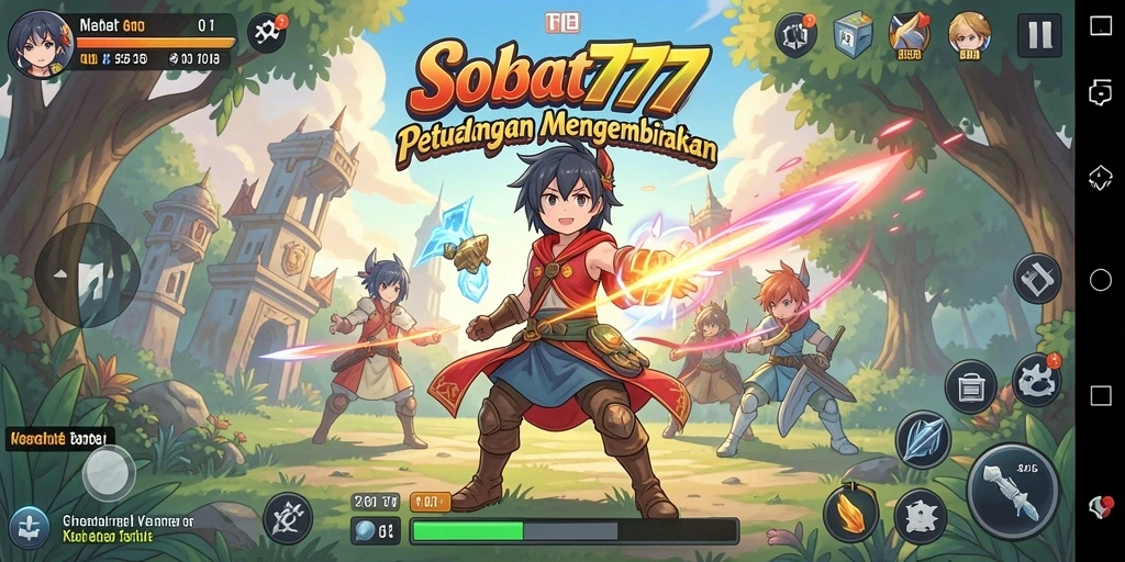 Tampilan screenshot dari gameplay penuh warna SOBAT777