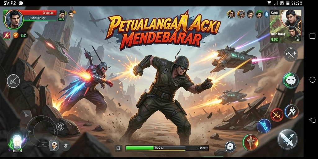 Screenshot gameplay SVIP2 menampilkan aksi seru dan pertarungan intens.