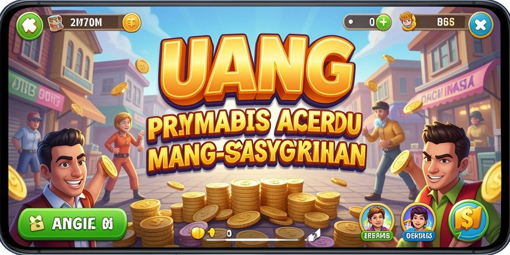 Gameplay UANG yang penuh warna dan menarik perhatian.