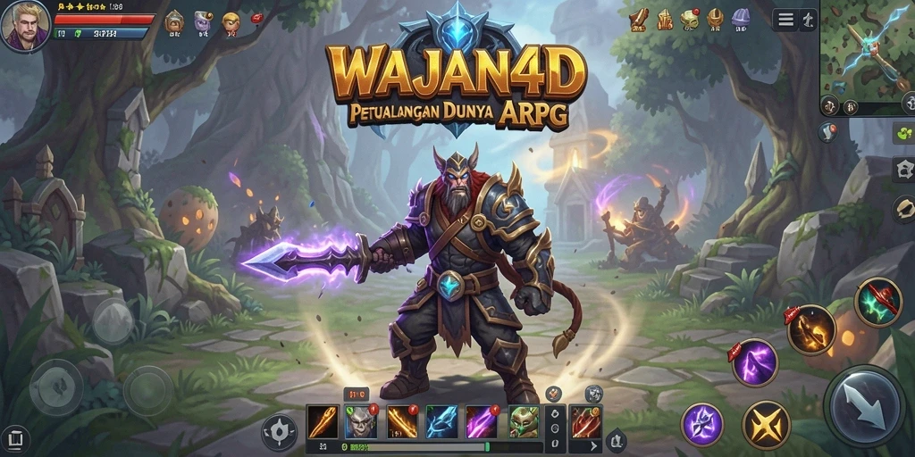 Tampilan gameplay WAJAN4D dengan aksi pertarungan yang intens.