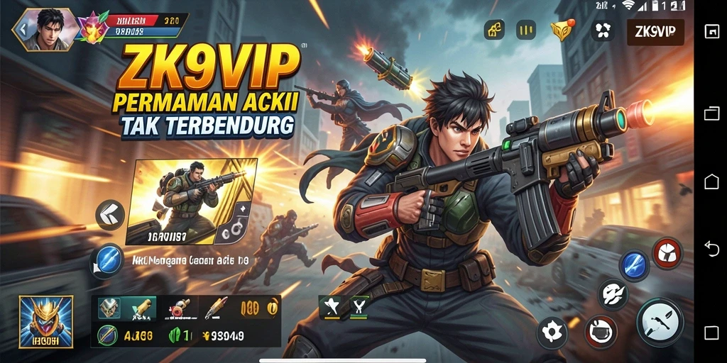 Screenshot utama ZK9VIP menampilkan aksi gameplay seru yang menegangkan.